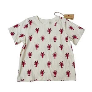NWT Pink Chicken 8Y Lobsters Organic Tee